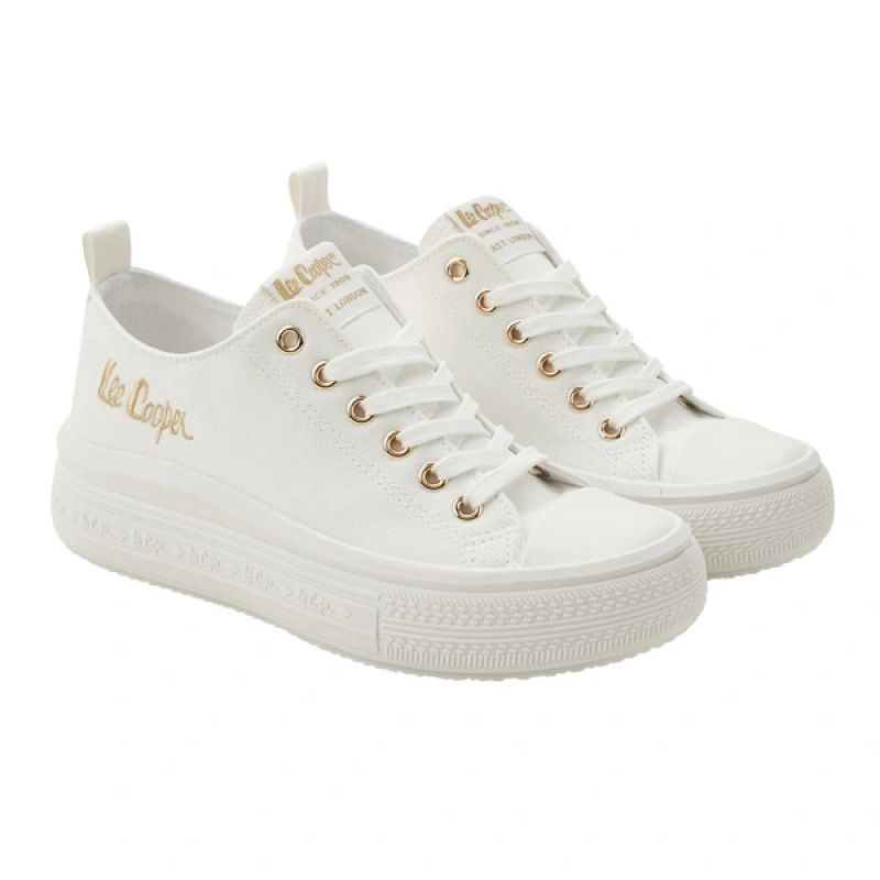 Lee Cooper women's shoes sports sneakers white platform fashionable