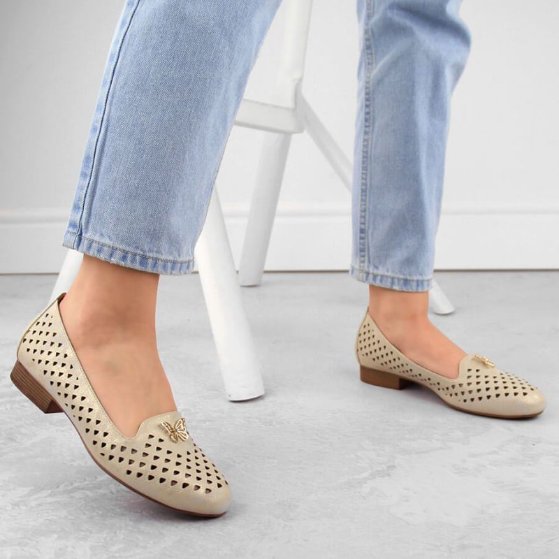 Openwork shoes M.Daszyński W SAN35 gold