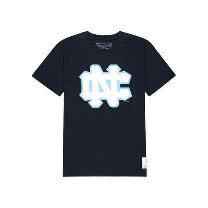 Mitchell & Ness NCAA University Of North Carolina Large Logo Tee M BMTRINTL1272-UNCNAVY