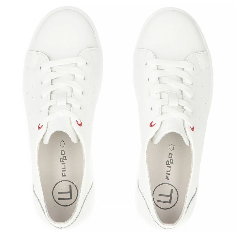 Women's white leather shoes Filippo DP7556