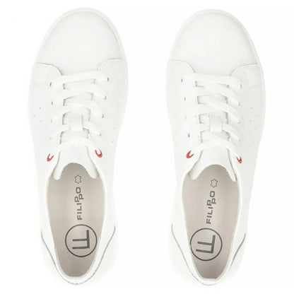 Women's white leather shoes Filippo DP7556