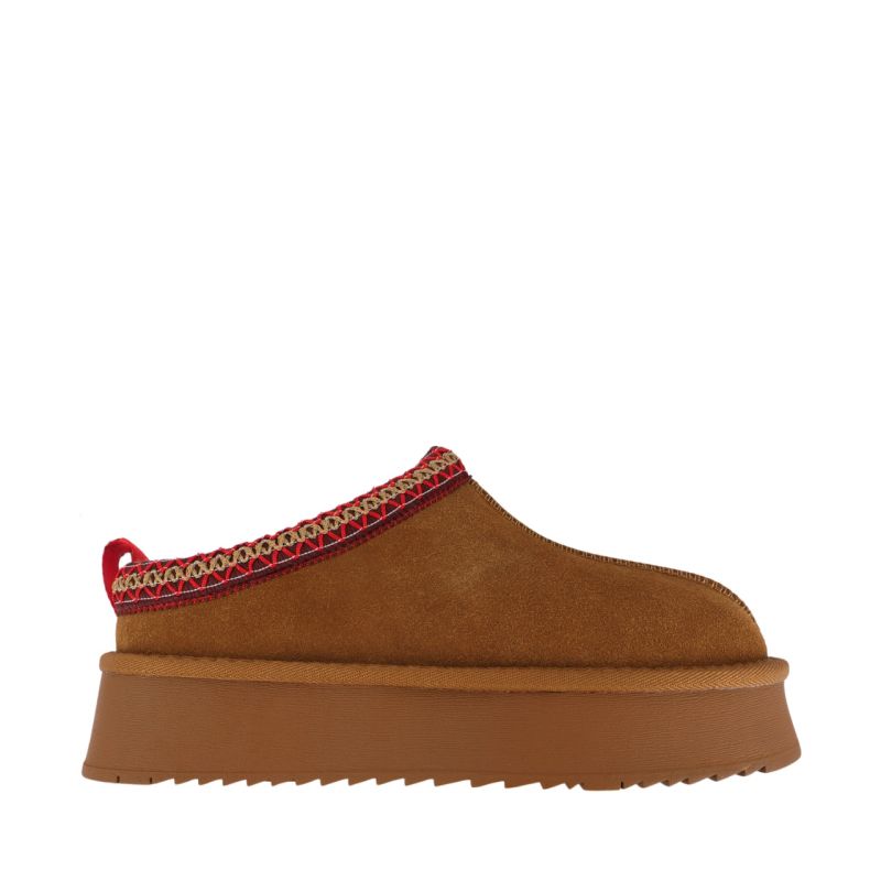 Women's leather shoes Solo Soprani Couture Sabot fur Hugh Platform light brown SSW421P22 51