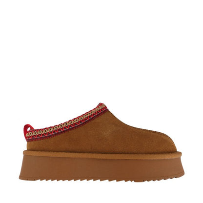 Women's leather shoes Solo Soprani Couture Sabot fur Hugh Platform light brown SSW421P22 51