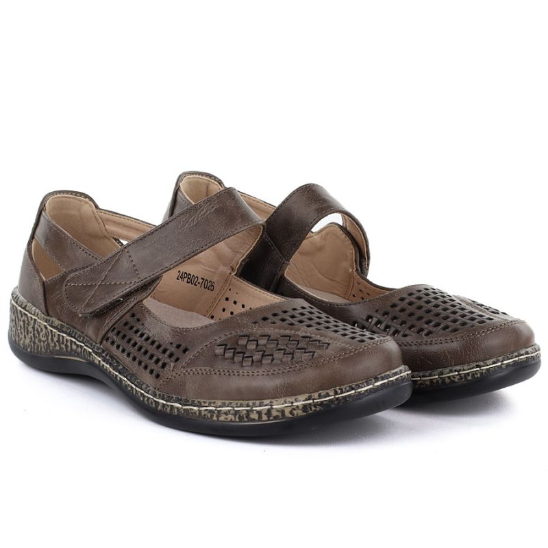 Women's openwork velcro shoes fango Unisoft 7026