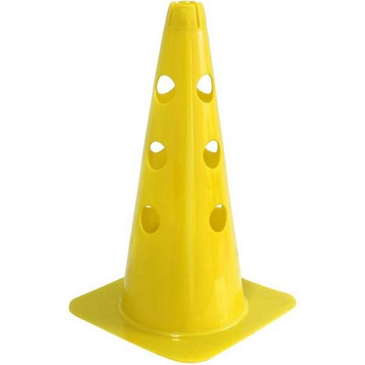 Traffic cone with holes 37.5 cm yellow