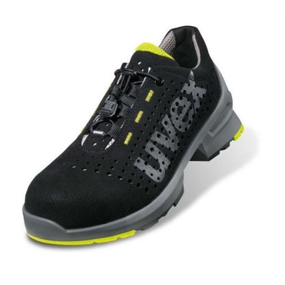 Uvex 85438 safety shoes size 43 PUR sole W11, Black, Lime