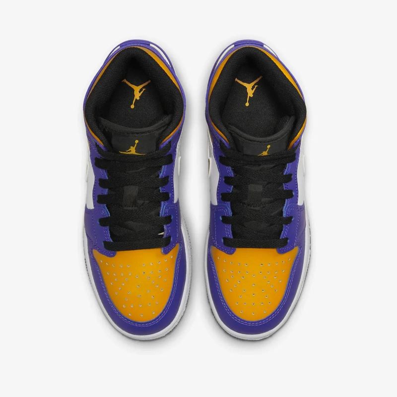 Air Jordan LA Lakers 1 MID (GS) shoes - DQ8423-517