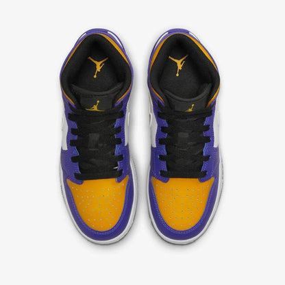 Air Jordan LA Lakers 1 MID (GS) shoes - DQ8423-517