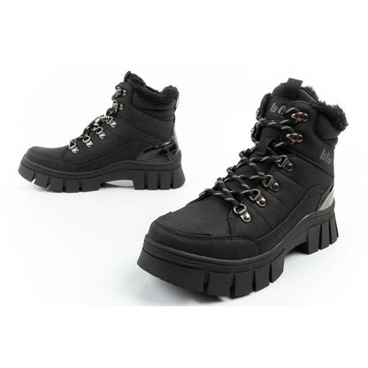 Lee Cooper women's winter hiking sports shoes, insulated, black, high