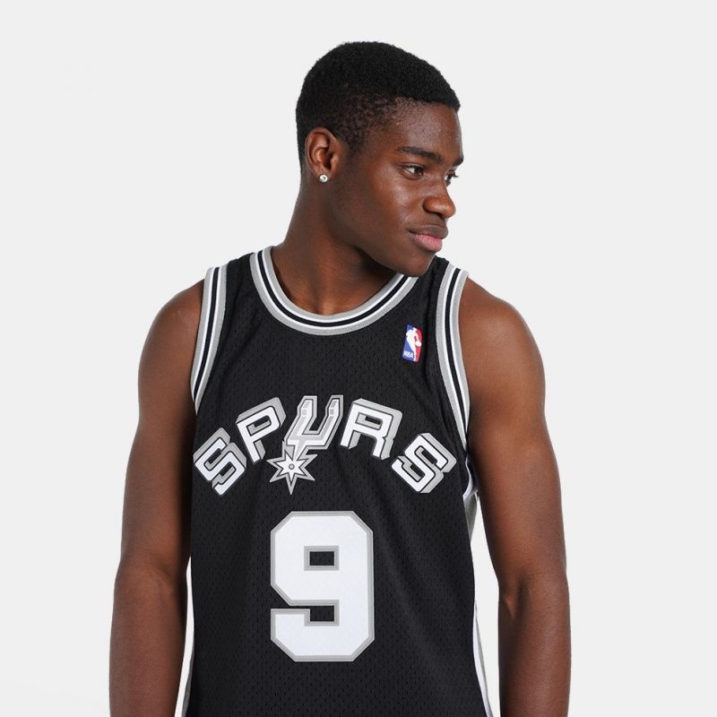 Mitchell & Ness San Antonio Spurs NBA Swingman Jersey Spurs 2001 Tony Parker M SMJYLG19018-SASBLCK01TPA
