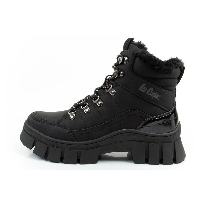 Lee Cooper women's winter hiking sports shoes, insulated, black, high