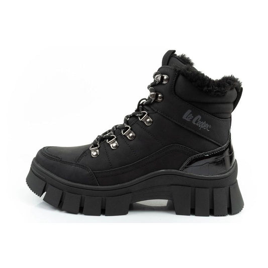 Lee Cooper women's winter hiking sports shoes, insulated, black, high