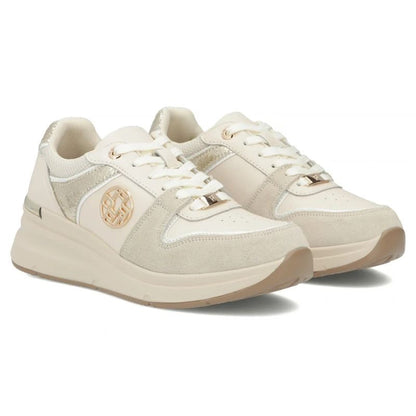 Women's leather shoes, sneakers, beige, Filippo DP7769
