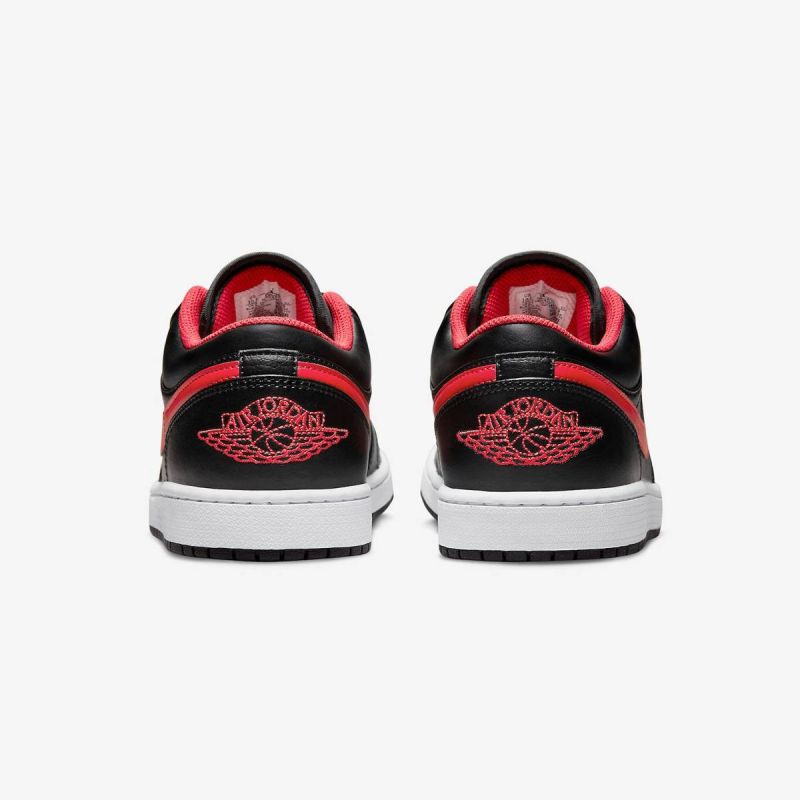 Air Jordan 1 LOW Black/Fire Red/White sports shoes - 553558-063