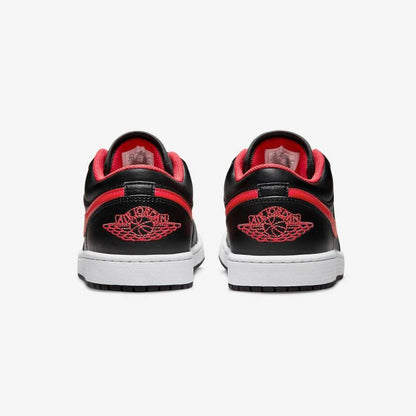 Air Jordan 1 LOW Black/Fire Red/White sports shoes - 553558-063