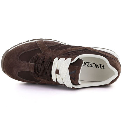 Women's brown suede leather shoes Vinceza 86427