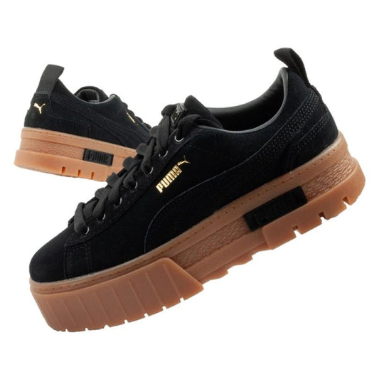 Puma Mayze women's sports shoes Sneakers platform black fashionable leather