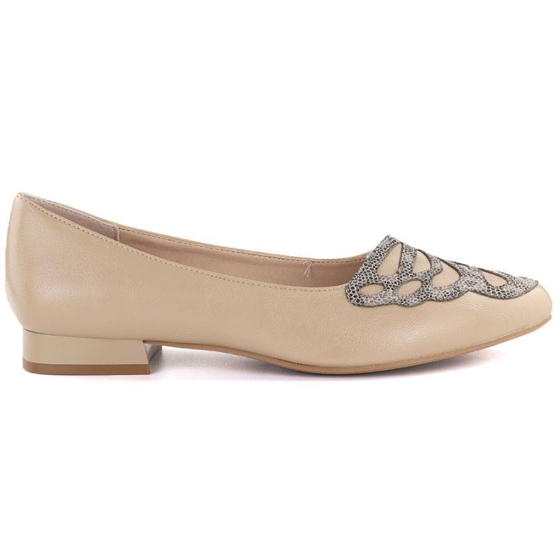 Beige women's shoes M.Daszyński SA201A-2