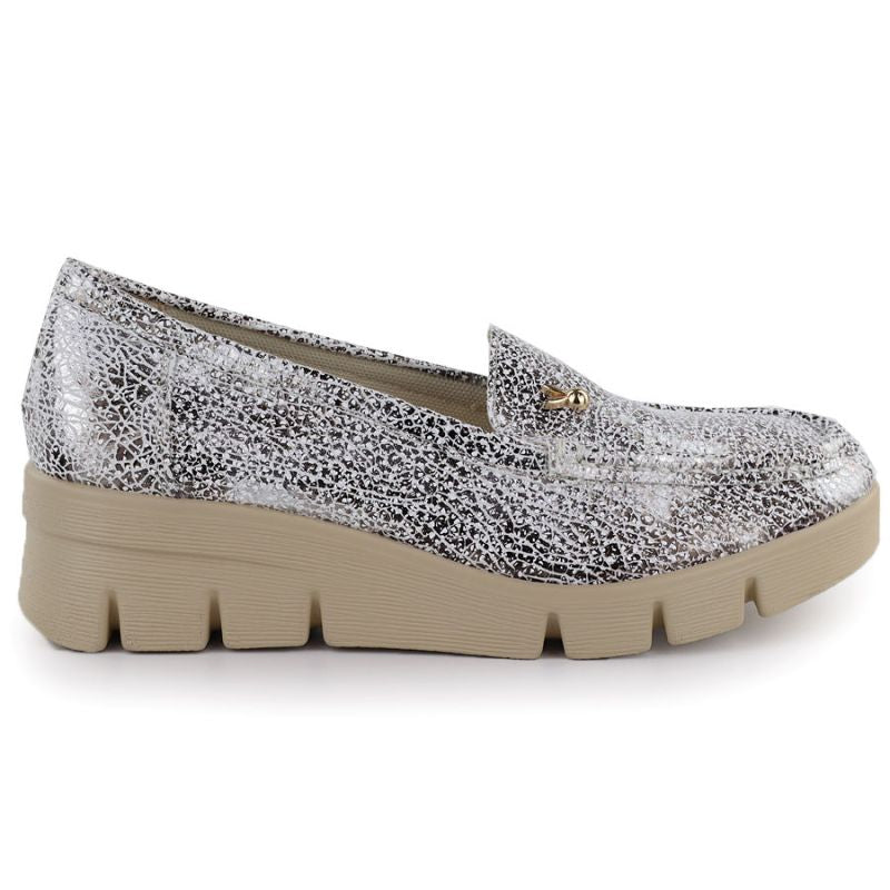 Women's gold platform shoes M.Daszyński MR23109D