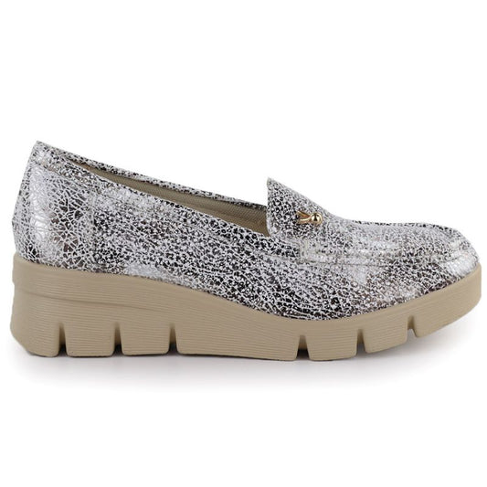 Women's gold platform shoes M.Daszyński MR23109D