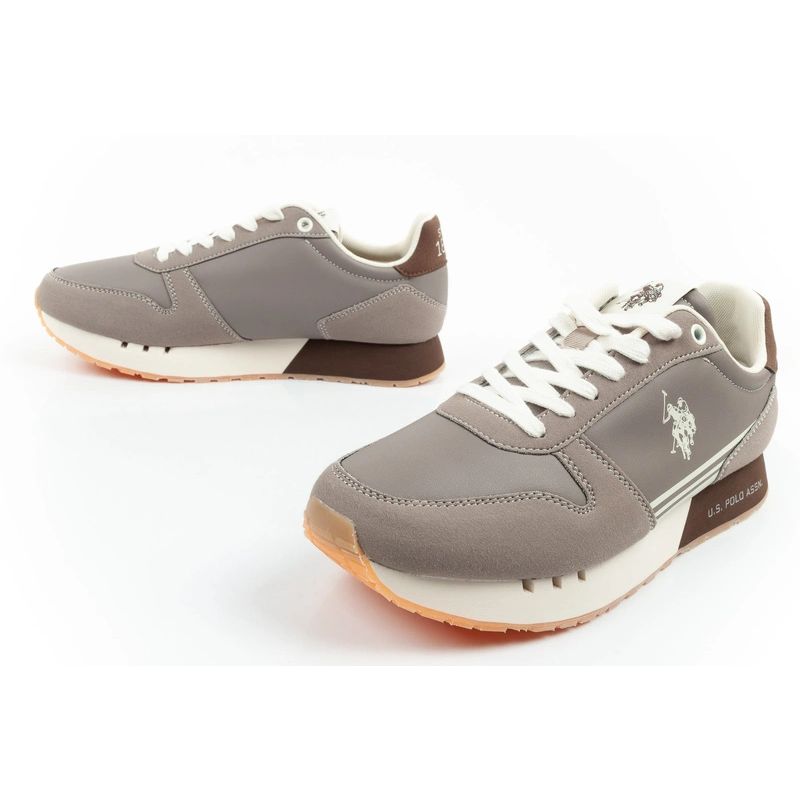 US Polo Assn sports shoes sneakers men's fashionable comfortable brown
