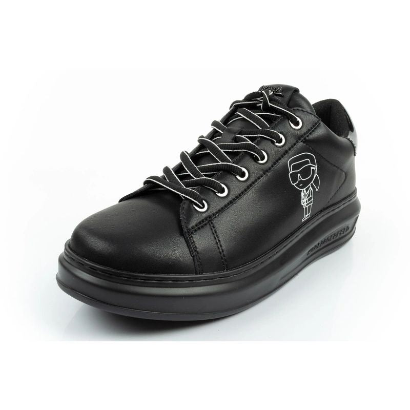 Karl Lagerfeld men's shoes sneakers Kapri natural leather black