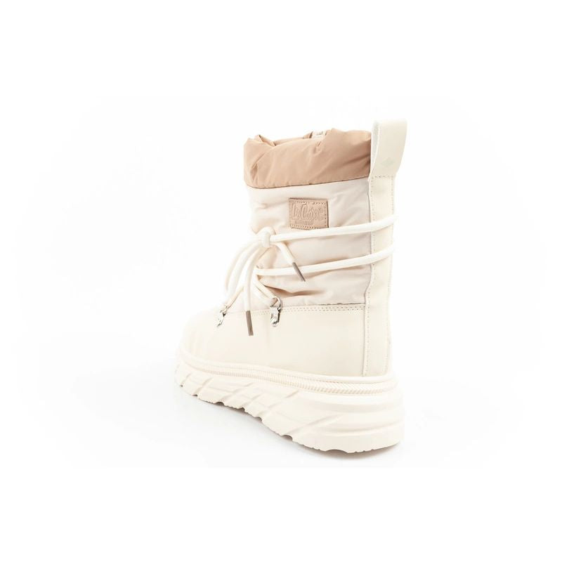 Lee Cooper women's winter hiking shoes, insulated, beige and cream