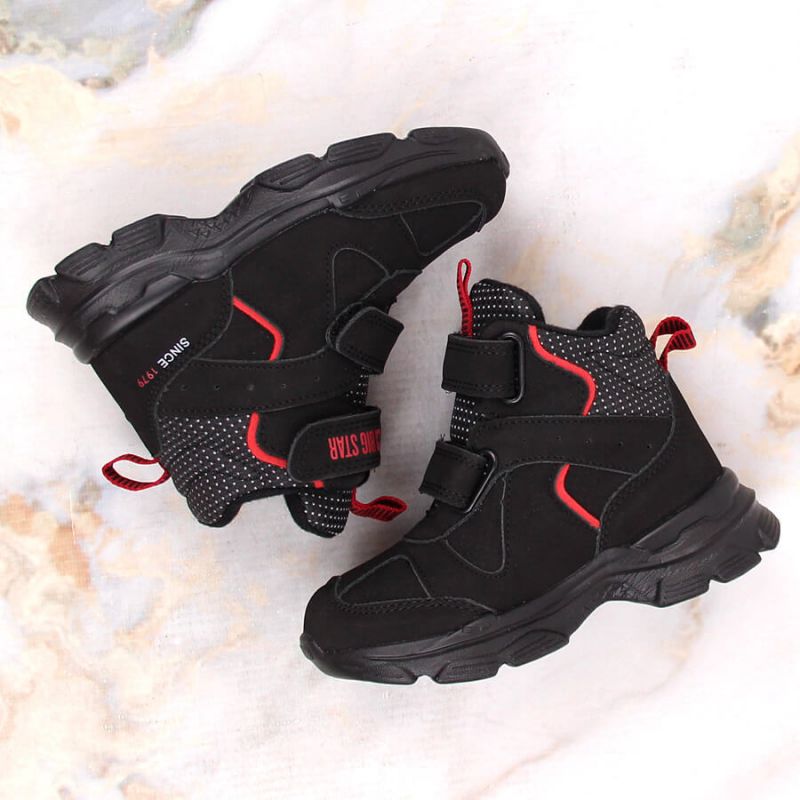 Big Star Jr INT1883 high-top sports shoes black