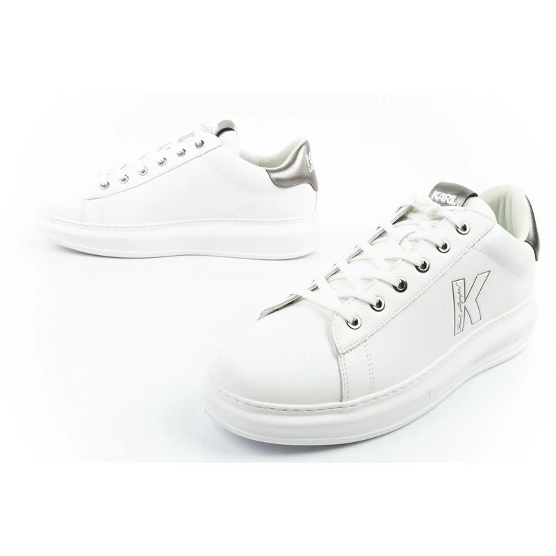 Karl Lagerfeld men's shoes sneakers Kapri natural leather white