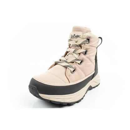 Lee Cooper women's winter hiking shoes, insulated, beige, black