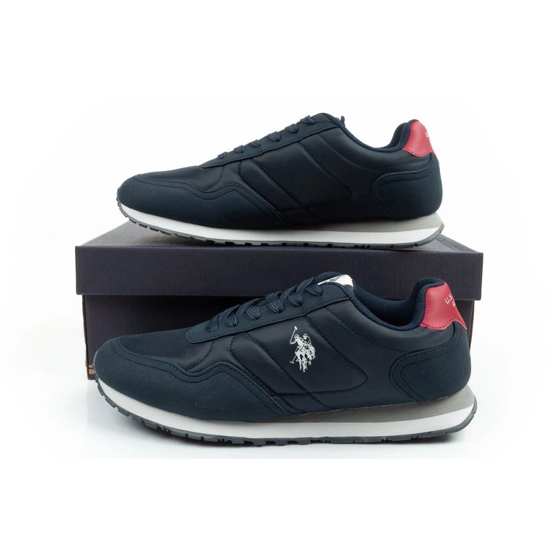 US Polo Assn sports shoes sneakers men's fashionable comfortable navy blue