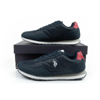 US Polo Assn sports shoes sneakers men's fashionable comfortable navy blue