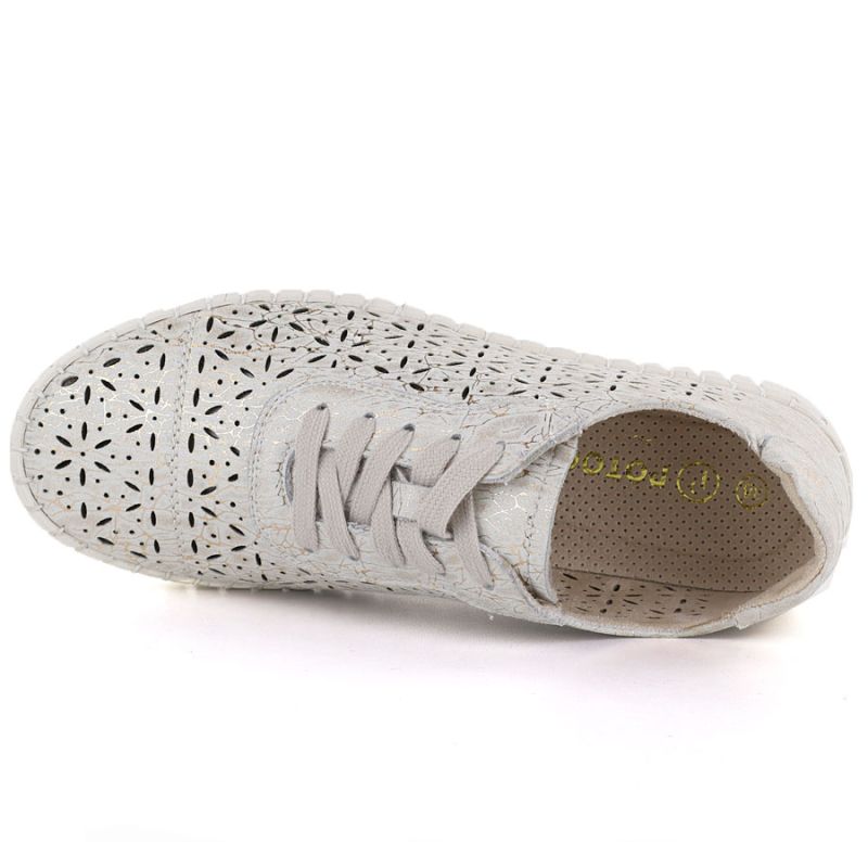 Women's openwork gold shoes Potocki JE19437