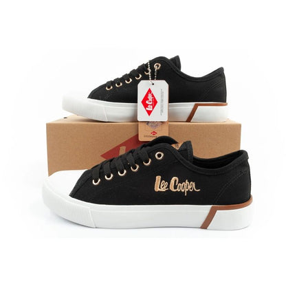 Lee Cooper women's sports shoes fabric sneakers stylish black